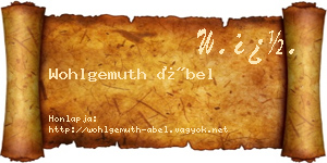 Wohlgemuth Ábel névjegykártya